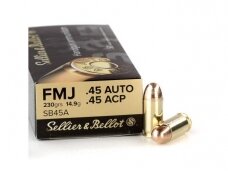 SELLIER&BELLOT AMMO 45 AUTO FMJ 230gr. 14,9