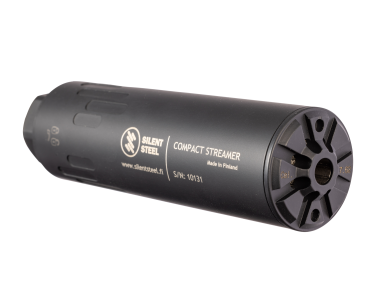 SILENT STEEL GARSO SLOPINTUVAS COMPACT STREAMER 5.56 ARMOR BLK HUB