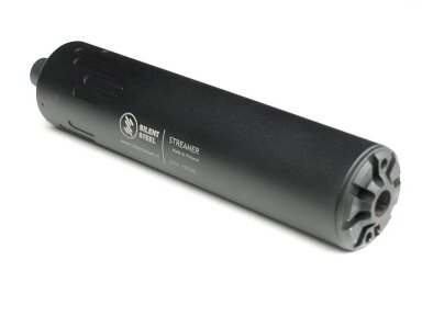 SILENT STEEL GARSO SLOPINTUVAS STREAMER BAFFLE 9MM 3LUG MP5