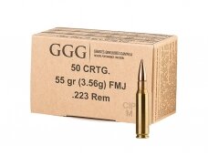 GGG AMMO 223 REM FMJ, 55 GR
